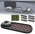 4-in-1 Multi-Functional Support Anti-Slip Pad, 360° Rotating Car Phone Holder Pad with Temporary Parking Number Plate, All-in