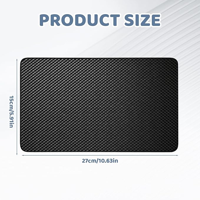 2Pack Dash Anti-Slip Mat, Sticky Pad for Car Dashboard, High Temperature Resistant Grid Style PU Dash Sticky Pad for Phone GP