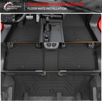 Floor Mats Compatible with 2020-2025 Kia Telluride 7&8 Seats Cargo Mat Cargo Liner All Weather Back Seat Cover Protector 2024 Telluride Accessories (Trunk Mat with Backrest Mats+Floor Mats)