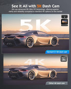 Sarmert C1 5K Dash Cam Front - Built-in GPS and 5G WiFi, Sony STARVIS Sensor, HDR Night Vision Car Camera, 5K/4K/2.5K UHD Das