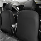 CAR PASS Quilting Leather Front Seat Covers, Automotive Waterproof Deluxe PU Premium Vinyl Luxury Two Front Seats Only Univer