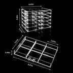 Clear Acrylic Jewelry Storage Box, Earring Jewelry Organizer with 5 Drawers, 5-Layer Jewelry Box for Women, Earrings Display 