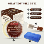 Leather Cleaner and Conditioner, Premium Wooden & Leather Furniture Repair Salve, Polisher & Moisturizer, Restores & Protects