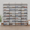 SMILHELTD Large Shoe Rack 8 Tier 64 Pairs for Entryway, Heavy Duty Storage Shelves Unit with Customizable Height for Boots, S