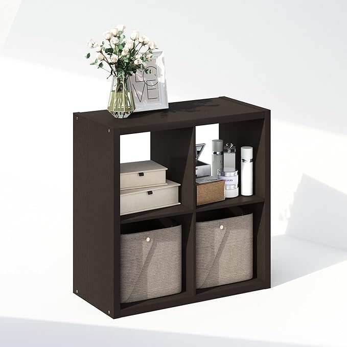 Furinno Cubic Closet Organizers and Storage, 4-Cube Closet Organizer, Open Shelf Closet Storage, Extra Thick Frame for Wardro