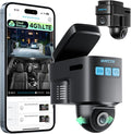 LAMTTO 4G LTE Cellular Car Security Camera Anti Theft GPS Tracker for Vehicle Safe, Dual Dash Cam Front Inside, Alarm Real-ti