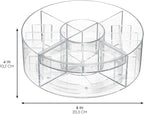 iDesign The Sarah Tanno Collection Lazy Susan Spinning Cosmetic Organizer, Clear 7.7" x 7.7"