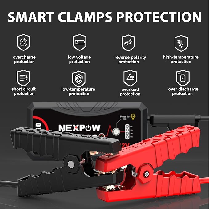NEXPOW Car Jump Starter 2026 Upgraded Car Battery Jump Starter Pack 3000A Peak for Up to 9.0L Gas and 7.0L Diesel Engine 12V