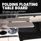 360° Rotating Folding Cup Holder Table, Steering Wheel Tray, Car & Laptop Desk - Car Accessories for Women & Men, Fit Tesla Model Y/3/S/Explorer/Maverick (Foldable Car Table Board (Brown))