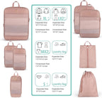 Compression Packing Cubes for Travel, Bunnychill Portable Zipper Packing Cube for Cloting, Expandable Space Saver Storage Lug