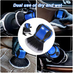 AUCELI Car Detailing Brush, Ultra Soft Auto Interior Dusting Brush with Storage Rack, Car XL Synthetic Brush Cleaning Tool, U