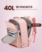 LOVEVOOK Travel Backpack for Women & Men 40L,Airline Approved Carry On Backpack Travel Essentials,TSA Carry on Luggage,Waterp
