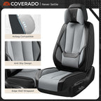 Coverado Seat Covers, Car Seat Covers Front Seats, Car Seat Cover, Car Seat Protector Waterproof, Seat Cushion Nappa Leather 