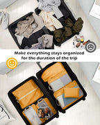Gonex 8 Set Expandable Mesh Packing Cubes for Travel - Compression Packing Organizers with Toiletry, Laundry, Shoe & Cable Ba
