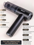 aokway Car Vacuum Portable Cordless 15000PA Powerful Suction, 7500mAh, 4-in-1, High Power Mini Vacuum Cleaner for Car, Home, 