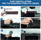 Center Console Dash Cam Mount&Dashboard Storage Tray for Hummer EV Accessories 2022-2025 2026 SUV Pickup,Rotatable Car Dash Cameras Mount Holder Box Organizer,Mount Fit for Action Camera
