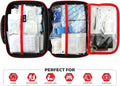 Compact First Aid Kit (228pcs) Designed for Family Emergency Care. Waterproof EVA Case and Bag is Ideal for The Car, Home, Bo