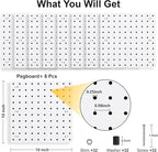 8PCS Pegboard Wall Organizer Panels, White Pegboard Wall Mount for Craft Room, Garage, Kitchen, Living Room, Bathroom, and St