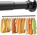 4 Pack Closet Rods,17-84 Inch No-Cut Stepless Adjustable Closet Rod, 1.3 Inch Heavy Duty Metal Closet Hanging Rod with Bracke