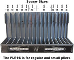 PLR16 Gray PliersRack for your Peg Board and Toolbox Drawer. Plier storage for Regular & smaller pliers. Keeps spring loaded 