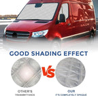 Mercedes Sprinter Sun Shade 2019-2023 | 3-Piece Van Window Covers with Thermal Insulation & UV Protection | Car Window Shades (Front Windshield & Side Covers)