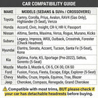 LINGVIDO Car Seat Covers Full Set (5 Seats) - Premium Perforated Nappa Leather, Waterproof Shield, Omni-Adapt Fit SUVs Sedans