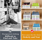 Accenter Tshirt Organizer for Clothes Storage, Stackable Closet Organizer with Easy Access, Shirt Folder Board, Sturdy and Du