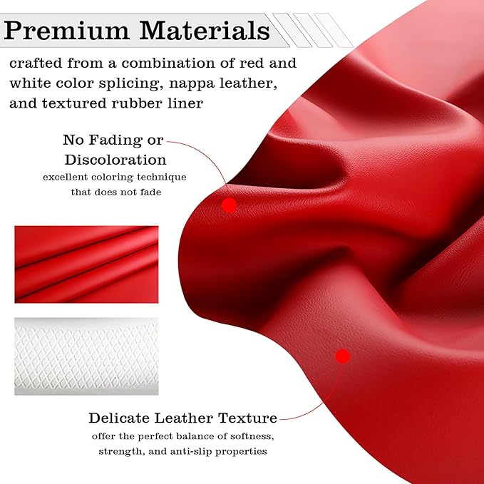 Car Leather Steering Wheel Cover - Panapi Material, Universal 14.5-15 Inch Leather Anti-Slip Breathable Auto Steering Wheel C