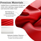 Car Leather Steering Wheel Cover - Panapi Material, Universal 14.5-15 Inch Leather Anti-Slip Breathable Auto Steering Wheel C