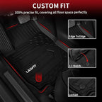 LASFIT Floor Mats for Chevrolet Chevy Equinox/GMC Terrain Car Mats 2018-2024 (Not Fit Equinox Ev), All Weather TPE Custom Fit Automotive Floor Mats for Cars, 1st and 2nd Row Car Floor Mats Full Set