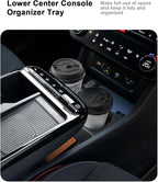 2026 Tucson Center Console Organizer - 2 Pcs Center Console Organizer + Lower Console Storage Tray For 2025-2026 Hyundai Tucson(Limited)/Tucson Hybrid - ONLY Fit 2025 2026 Tucson With Electronic Shift