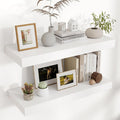 Floating Shelves for Wall, 30" W x 12" D x 2" H, 2 Pack of Long Wall Mounted Engineered Wood Shelves with Invisible Brackets 
