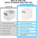 Collapsible File Organizer Box with Handle,12.20x5.11x9.84Inches, Filing Organizer for Home or Office, Small Portable File Bo