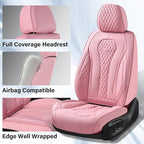 Coverado Car Seat Covers Full Set, Pink Seat Covers, Waterproof Car Seat Cover, Car Seat Cushion, Car Seat Covers Front Seats