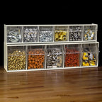 Akro-Mils 06705 TiltView Horizontal Plastic Organizer Storage System Cabinet with 5 Tilt Out Bins & 10144, 44 Drawer Plastic 