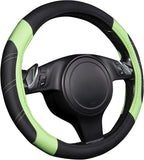 CAR PASS Line Rider Microfiber Leather Sporty Steering Wheel Cover Universal Fits for 95% Truck,SUV,Cars 14.5-15inch, Anti-Sl