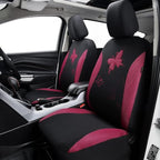 Flying Banner Butterfly car seat Covers ful Set Fashion Universal Lady Woman Female Rear Bench Split Colorized (Full Set - La
