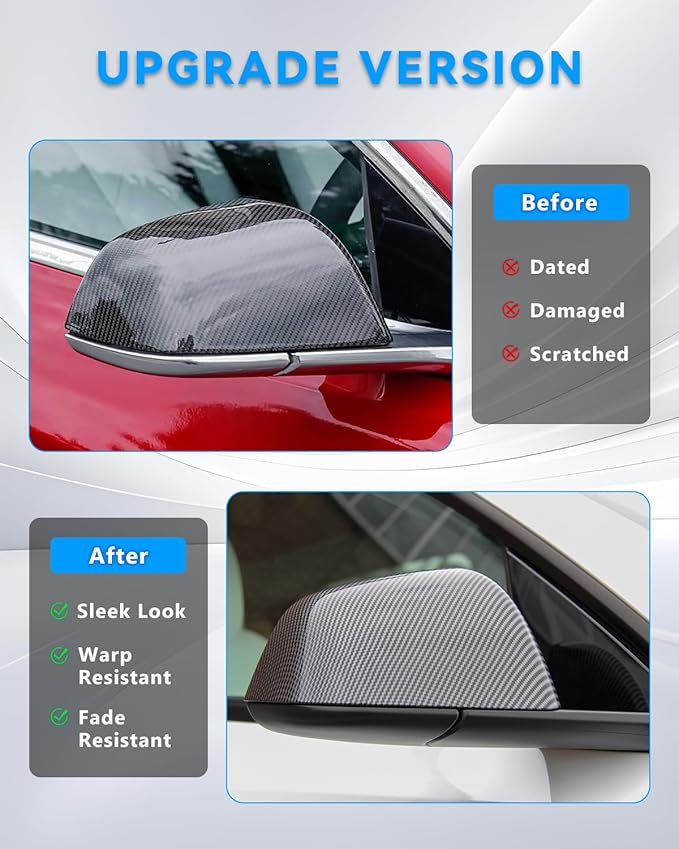 Mirror Bottom Cover for Tesla Model 3 2017-2025, Right Passenger Side Rearview Mirror Lower Base Caps, Tesla Model 3 Mirrors Cover Bottom Trim Replacement Accessories（Right）