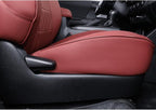 EKR Custom Fit Tacoma Leather Car Seat Covers for Select Toyota Tacoma 2012 2013 2014 2015 (TRD Sport Seats)- Full Set,Leathe