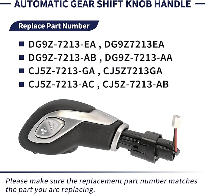 Automatic Gear Shift Knob Handle with Button DG9Z-7213-EA for Ford Fusion 2013-2016 / Escape 2013-2016 / Transit 2015-2019 / 