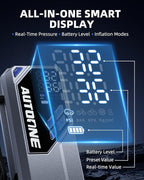 AUTOONE 10000A Jump Starter with Air Compressor, 24000mAh Jump Box with Tire Inflator (All Gas & Diesel) Portable Car