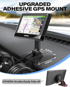 1Zero Adhesive GPS Mount Holder for Garmin, Dual-Axis Adjustable GPS Holder with 360° Rotating Ball Joint, Dashboard GPS Mount for Garmin Nuvi Dezl Drive Drivesmart Zumo Driveassist DriveLuxe RV