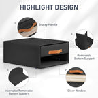 DIMJ Closet Organizers and Storage - Foldable Storage Bins with Drawers Fabric Stackable Storage Drawers with Clear Window,Fa