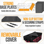 FORTEM Trunk Organizer For SUV Car Organizer and Storage, Multi-Compartment Storage Bag Car Accessories for Women Men, Perfect