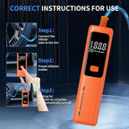Tire Inflator Portable Air Compressor - ZGWATO Tire Air Pump with Digital Pressure Gauge, Auto Shut Off, 3X Faster Inflation, Cordless Tire Inflator for Car, Motorcycle, Bike, Bicycle and Ball, Orange