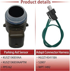 Parking Aid Sensor, Universal Fit Backup Alarm for Ford Bronco, Escape, Expedition, Maverick, Black, 3-Terminal Male Connecto