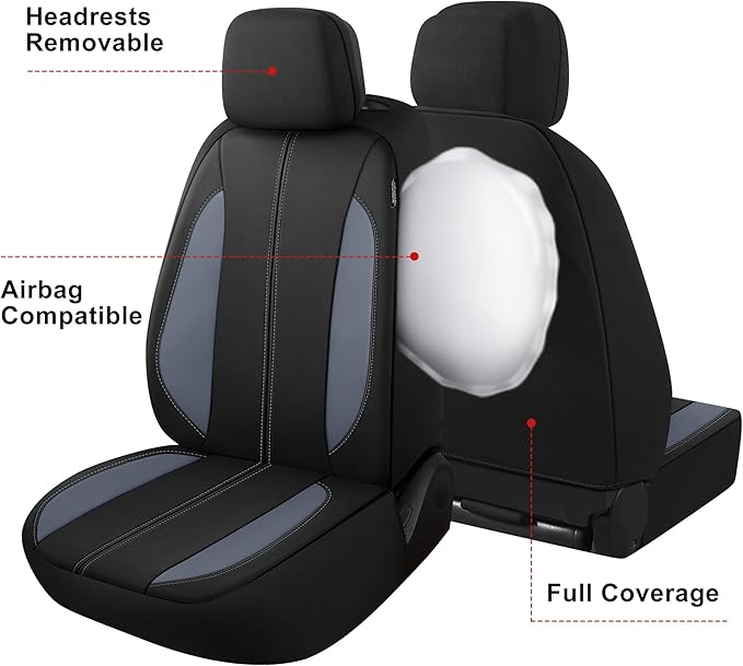 YGL Car Seat Covers for Full Seats,Waterproof Seat Covers for Cars,Durable Neoprene Car Seat Protectors,Interior Covers for C