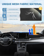 FIILINES Dash Cover for Toyota Sienna 2021-2026, Dashboard Mat Cover Sienna Accessories Mesh Dash Mat Sunshade Nonslip Protec