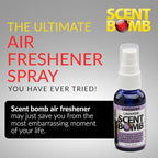 Scent Bomb Air Freshener Spray, Long-Lasting Odor Eliminator - Effective Deodorizer for Home & Car, Fresh Room Spray for Kitc