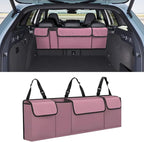 Car Trunk Organizer, Waterproof Collapsible Cargo Bag with 4 Pockets,Backseat Hanging Large Storage with Adjustable Straps, St